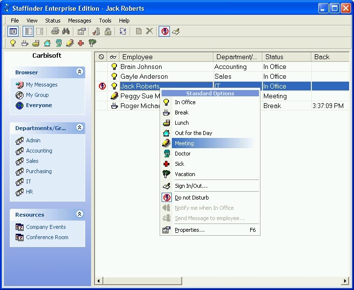 Staffinder Screenshot
